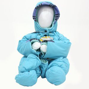 Lusa Kids Blue Hooded Jumpsuit